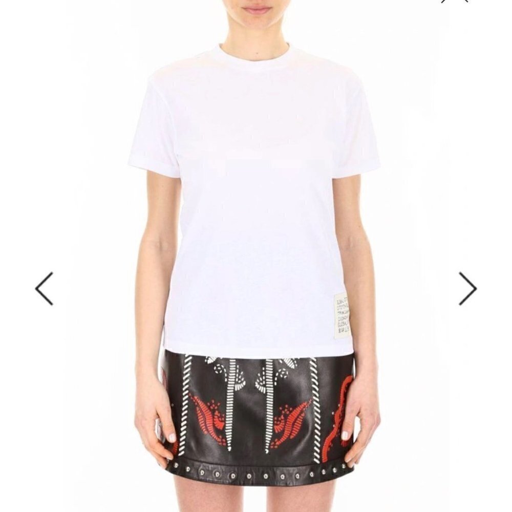 Ganni Global citizen T-shirt, White, Size XS